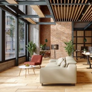 White couch on an elegant home.