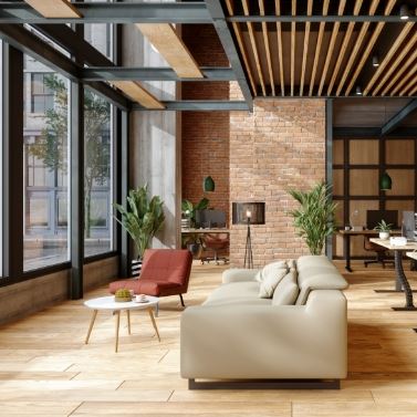 White couch on an elegant home.